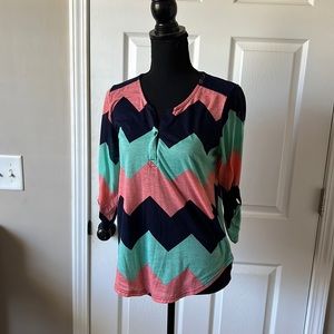 Chevron Business Casual Top